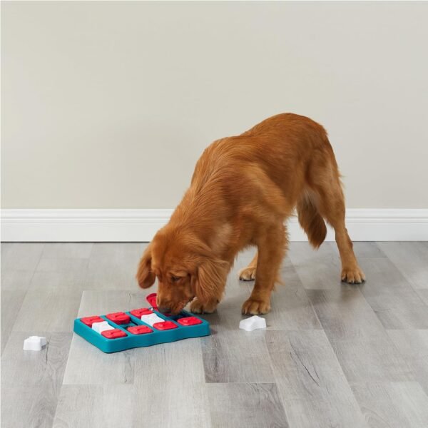 Dog Brick Dog Puzzle Interactive Treat Puzzle Dog Enrichment Dog Toy, Level 2 Intermediate, Blue - Image 2